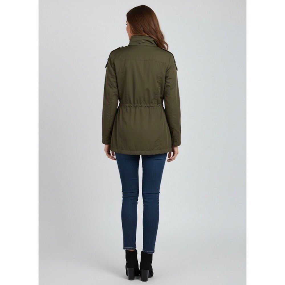 BCBGeneration Utility Military Anorak Parka Jacket Olive Green Gorpcore Armycore - Picture 10 of 16